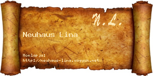 Neuhaus Lina névjegykártya